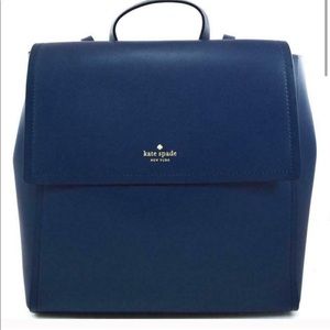 New Kate Spade Navy Leather Backpack Somerville